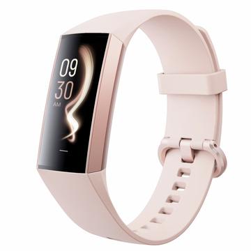 C80 1.1 AMOLED-scherm lichaamstemperatuur Smart Armband met hartslag, bloeddruk, bloed zuurstof monitoring - Gold / Pink