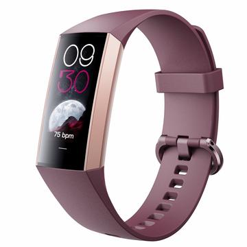 C80 1.1 AMOLED-scherm lichaamstemperatuur Smart Armband met hartslag, bloeddruk, bloed zuurstof monitoring - wijn rood
