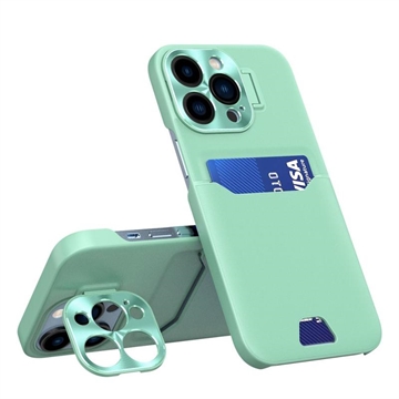 CamStand iPhone 14 Pro Cover met Creditcardvak - Mintgroen