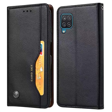 Card Set Series Samsung Galaxy A12 Wallet Case - Zwart