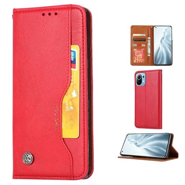 Card Set Series Xiaomi Mi 11 Lite 5G Wallet Case - Rood