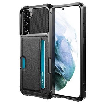 Kaartsleuf Samsung Galaxy S21+ 5G Hybrid Case - Zwart