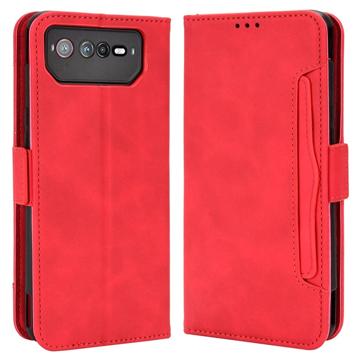 Cardholder Series Asus ROG Phone 6/6 Pro Portemonnee Hoesje - Rood