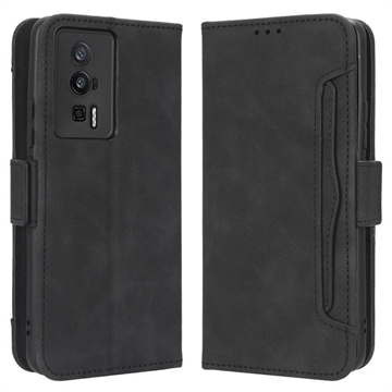 Xiaomi Poco F5 Pro/Redmi K60 Cardholder Series Portemonnee Hoesje - Zwart