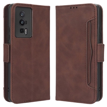 Xiaomi Poco F5 Pro/Redmi K60 Cardholder Series Portemonnee Hoesje - Bruin