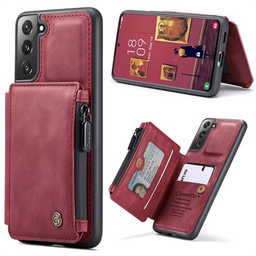 Caseme C20 Ritsvak Samsung Galaxy S22 5G Hybrid Case - Wijnrood