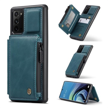 Caseme C20 Ritsvak Samsung Galaxy Note20 Hoesje - Blauw