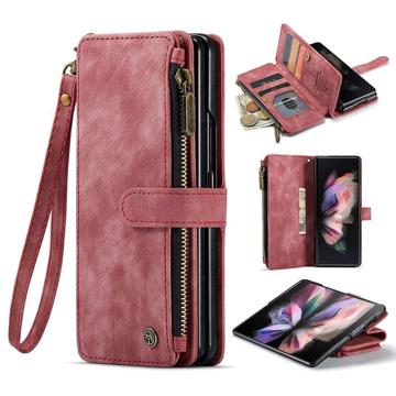 Caseme C30 Multifunctioneel Samsung Galaxy Z Fold4 Portemonnee Hoesje - Rood