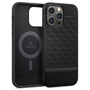 Caseology Parallax Mag iPhone 14 Pro Max Hybrid Case - Mat Zwart