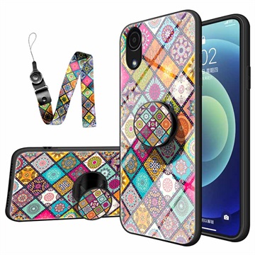 Geruit patroon Samsung Galaxy A03 Core Hybrid Case - Kleurrijke Mandala