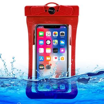 IPX8 universele waterdichte hoes met ruitpatroon - 6.8 - Rood