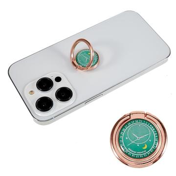 Compass Design Ringhouder voor mobiele telefoon Vingerstandaard Kickstand Metalen greephouder - Donkergroen