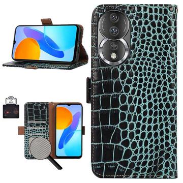 Crocodile Honor 80 Wallet Leren Hoesje met RFID - Groen