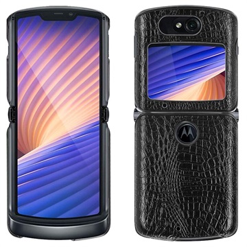 Crocodile Series Motorola Razr 5G Cover - Zwart