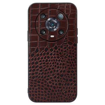 Crocodile Series Honor Magic4 Pro Hybrid Case - Koffie