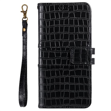 Crocodile Series iPhone 11 Pro Wallet Case - Zwart