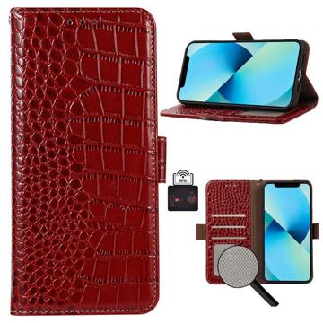 Crocodile Xiaomi Redmi A1+ Wallet Leren Hoesje met RFID Rood