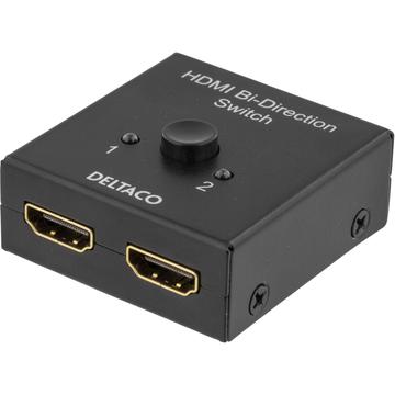 DELTACO HDMI-5002, HDMI via Ethernet-extender, tot 60 m, Full HD, Cat 6, zwart