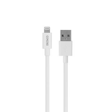 Deltaco USB 2.0 naar Lightning-kabel - 1m - Wit