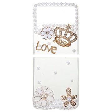 Diamond Decor Samsung Galaxy Z Flip3 5G hoesje - Pure Love