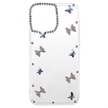 Diamond Decor iPhone 13 Pro Max TPU Hoesje - Vlinders