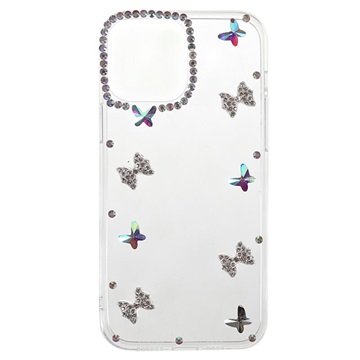 Diamond Decor iPhone 13 TPU-hoesje - Vlinders