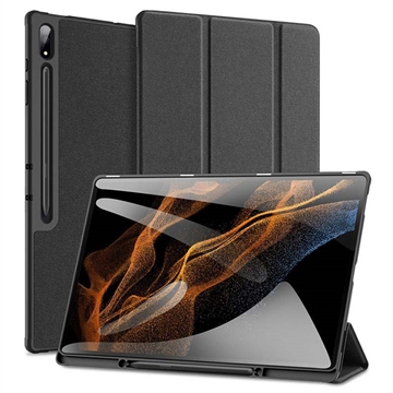 Dux Ducis - Tablet hoes geschikt voor Samsung Galaxy Tab S9 Ultra (2023) - Domo Book Case - Auto Wake/Sleep functie - Zwart