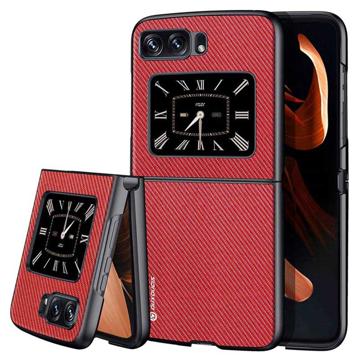 Dux Ducis Fino Series Motorola Moto Razr 2022 Hybride Hoesje - Rood