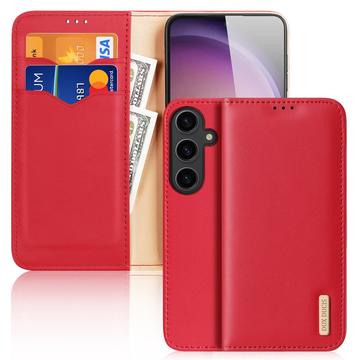 Samsung Galaxy S24+ Dux Ducis Hivo Wallet Leren Hoesje - Rood
