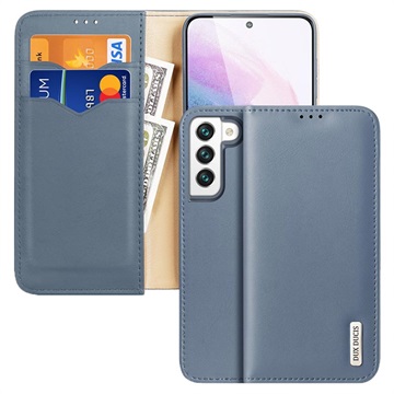 Dux Ducis Hivo Samsung Galaxy S22+ 5G Wallet Leren Hoesje - Babyblauw