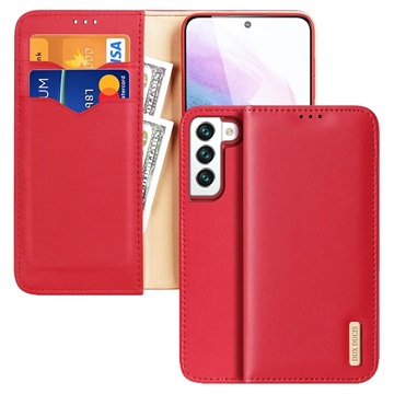 Dux Ducis Hivo Samsung Galaxy S22+ 5G Wallet Leren Hoesje - Rood