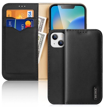 Dux Ducis Hivo iPhone 14 Plus Wallet Leren Hoesje - Zwart