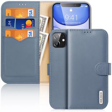 iPhone 11 Dux Ducis Hivo Wallet Leren Hoesje - Babyblauw