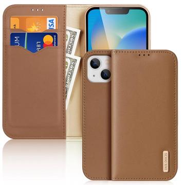 Dux Ducis Hivo iPhone 14 Plus Wallet Leren Hoesje - Bruin