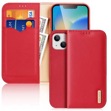 Dux Ducis Hivo iPhone 14 Plus Wallet Leren Hoesje - Rood