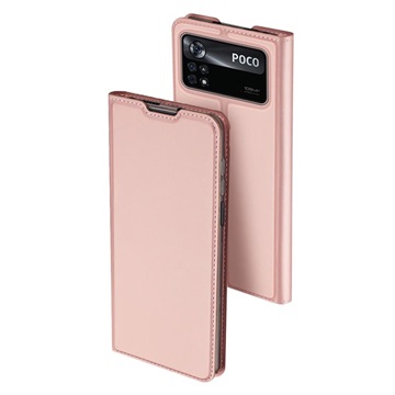 Dux Ducis Skin Pro Xiaomi Poco X4 Pro 5G Flip Hoesje - Roze