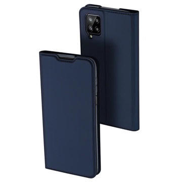 Dux Ducis Skin Pro Samsung Galaxy A12 Flip Case - Donkerblauw