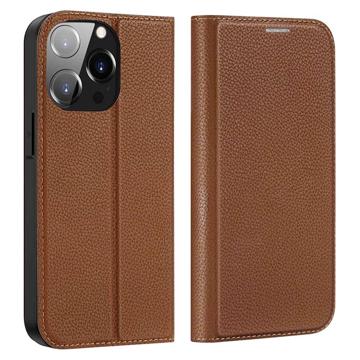 Dux Ducis Skin X2 iPhone 14 Pro Flip Hoesje - Bruin