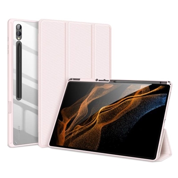 Dux Ducis - Tablet hoes geschikt voor Samsung Galaxy Tab S9 Ultra (2023) - Toby Series - Auto Sleep/Wake functie - Tri-Fold Book Case - Roze