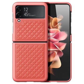 Dux Ducis Venice Samsung Galaxy Z Flip4 5G Leren Bekleed Hoesje - Roze