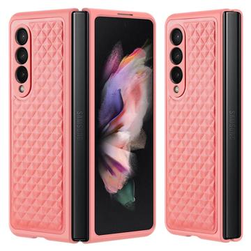 Dux Ducis Venice Samsung Galaxy Z Fold3 5G Leren Gecoate Hoesje - Roze