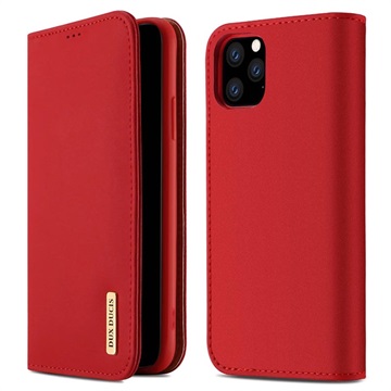 Dux Ducis Wish iPhone 11 Pro Wallet Leren Hoesje - Rood