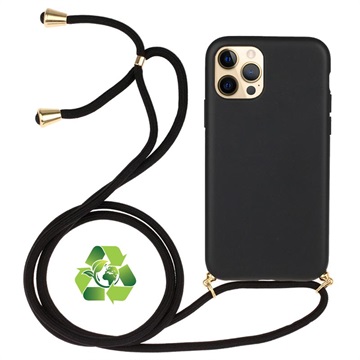 Saii Eco Line iPhone 12 Pro Max Hoesje met Riem - Zwart