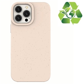 Eco Nature iPhone 14 Pro Max Hybrid Hoesje - Roze