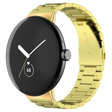 Elegante Google Pixel Watch Roestvrij Stalen Riem - Goud