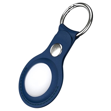 Apple AirTag Elegante Beschermhoes met Sleutelhanger - Blauw