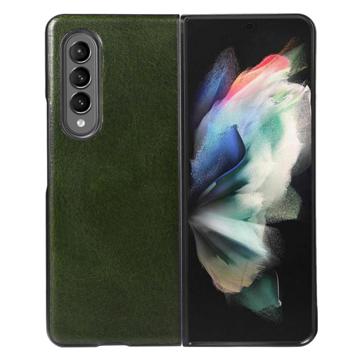 Elegante Samsung Galaxy Z Fold4 Leren Case - Groen