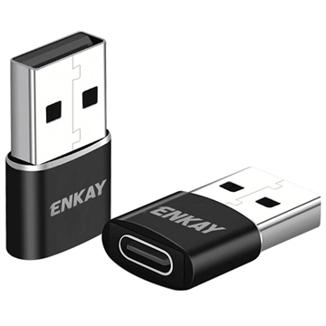 Enkay ENK-AT105 USB-A / USB-C Adapter - Zwart