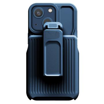 Explorer Series iPhone 14 Plus Hybride Hoesje met Riemclip - Donkerblauw