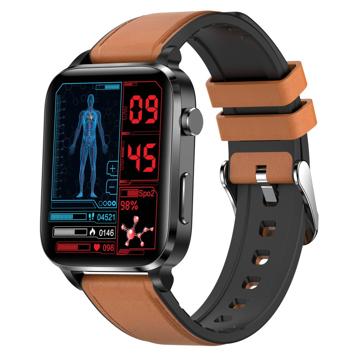 Multifunctionele Waterbestendig Smartwatch F100 - Elegante Band - Bruin